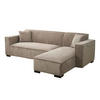 SOFA 3-Sitzer, Taupe - Taupe, Textil (160/247cm) - Oviala