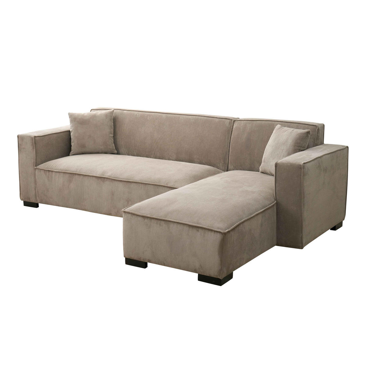 SOFA 3-Sitzer, Taupe - Taupe, Textil (160/247cm) - Oviala