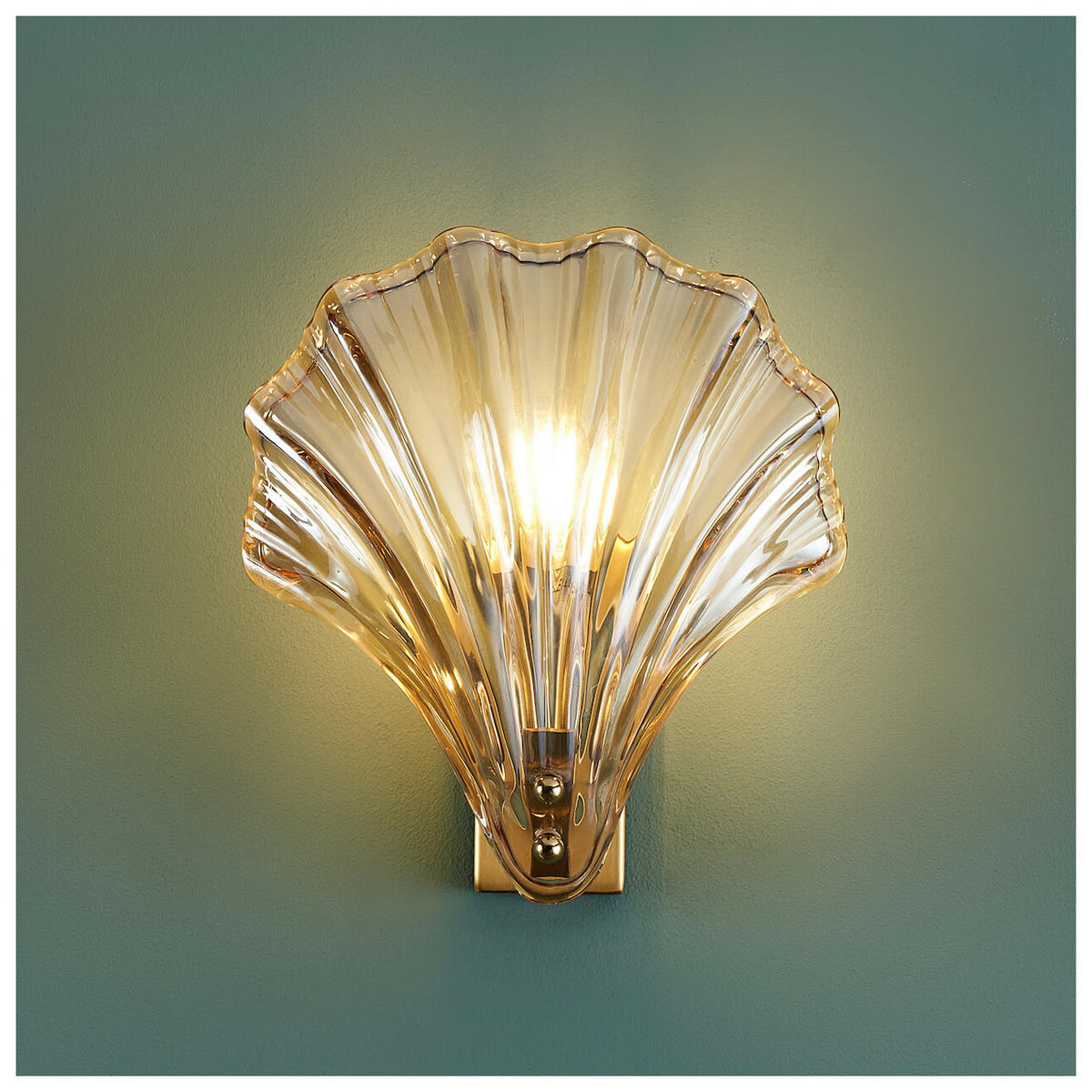 WANDLEUCHTE Amanda, Gold / Messing, 21cm - Goldfarben, Glas (19.5/21/21cm) - KOSILUM