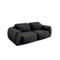 SCHLAFSOFA Simone - Schwarz, Holzwerkstoff/Textil (266/95/110cm) - Fun Möbel