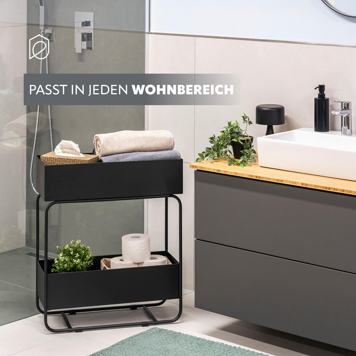 PFLANZENSTÄNDER, schwarz - Schwarz, Metall (25/60/71cm) - eluno