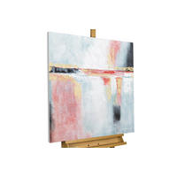 ACRYLBILD HANDGEMALT 80/80 cm - Pink, Holz/Textil (80/80cm) - KUNSTLOFT