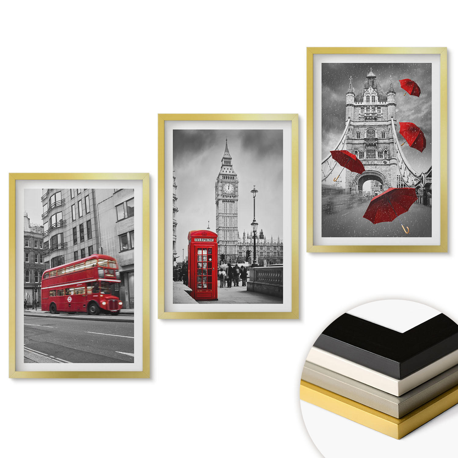 ArtPrintCave Wandbilder Gold 40x60 cm