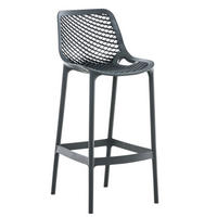 BARHOCKER modern Dunkelgrau LORL Kunststoff 105x45x53 cm - Dunkelgrau, Kunststoff (45/105/53cm) - DELUKE