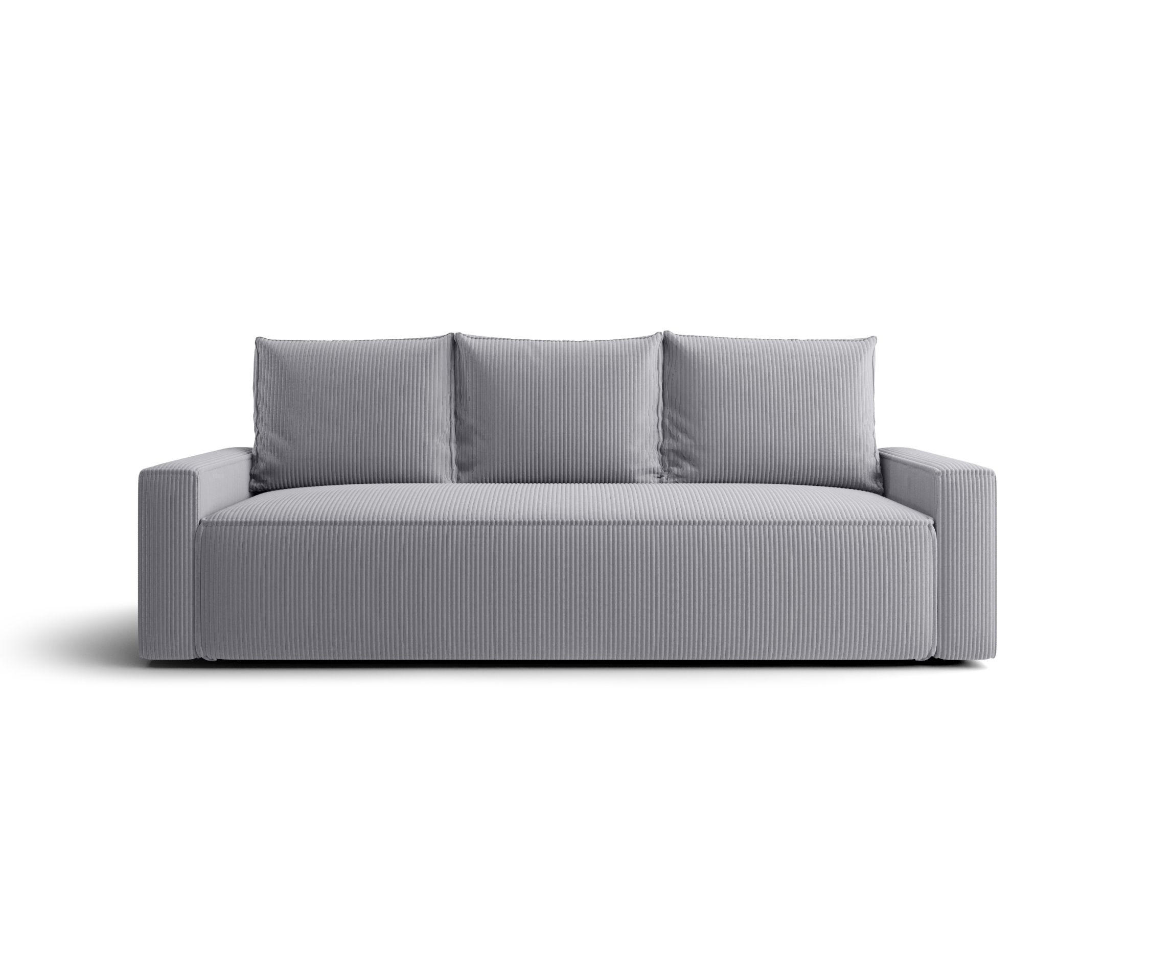 SOFA mit Schlaffunktion SAVIO Poso 55 - Grau, Textil (232/90/90cm) - Bedante