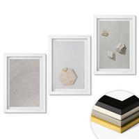 WANDBILDER 3er-Set - 20x30 cm Weißer Rahmen - Leichte Boho-Sandtexturen - Weiß, Kunststoff (20/30cm) - ArtPrintCave