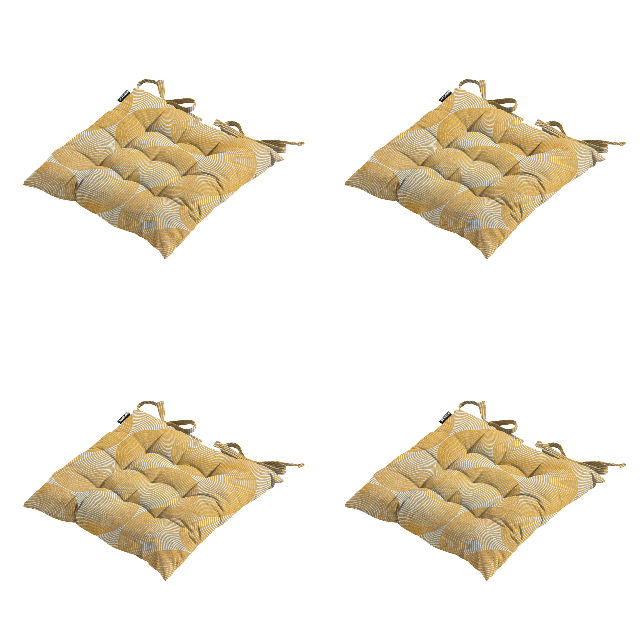 SITZKISSEN Napels - Gelb - 46/46/8 cm - 4er-Set - Gelb, Textil (46/8/46cm) - Madison