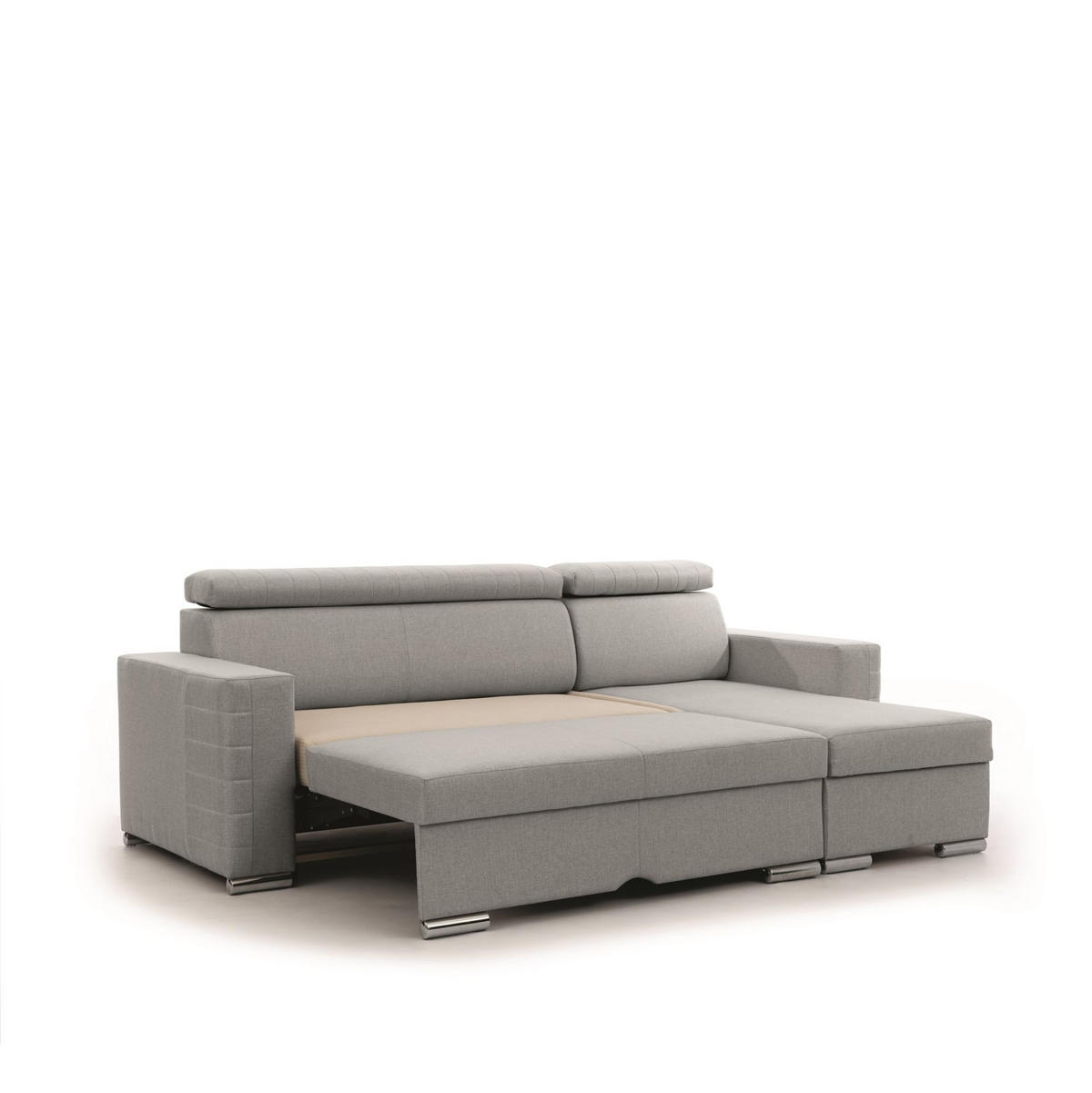ECKSOFA Canton In Liverpool - Grau, Holzwerkstoff/Textil (260/173cm) - Fun Möbel