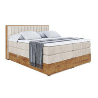 BOXSPRINGBETT mit Matratze H3|H4 und Lattenrost - LOLLI4 KING-160x200 - Beige Casablanca - Beige, Holzwerkstoff (160/200cm) - ALTDECOR