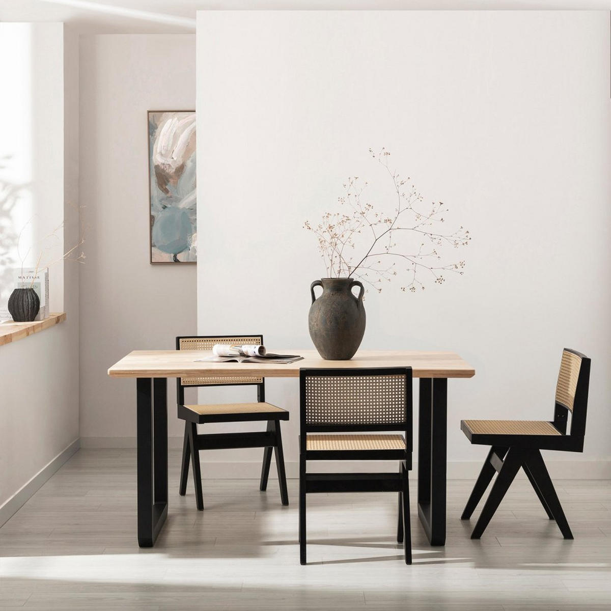 AUSZIEHBARER TISCH Khonor Zweifarbig 150 cm x 76 cm - Multicolor, Holz (90/150/76cm)