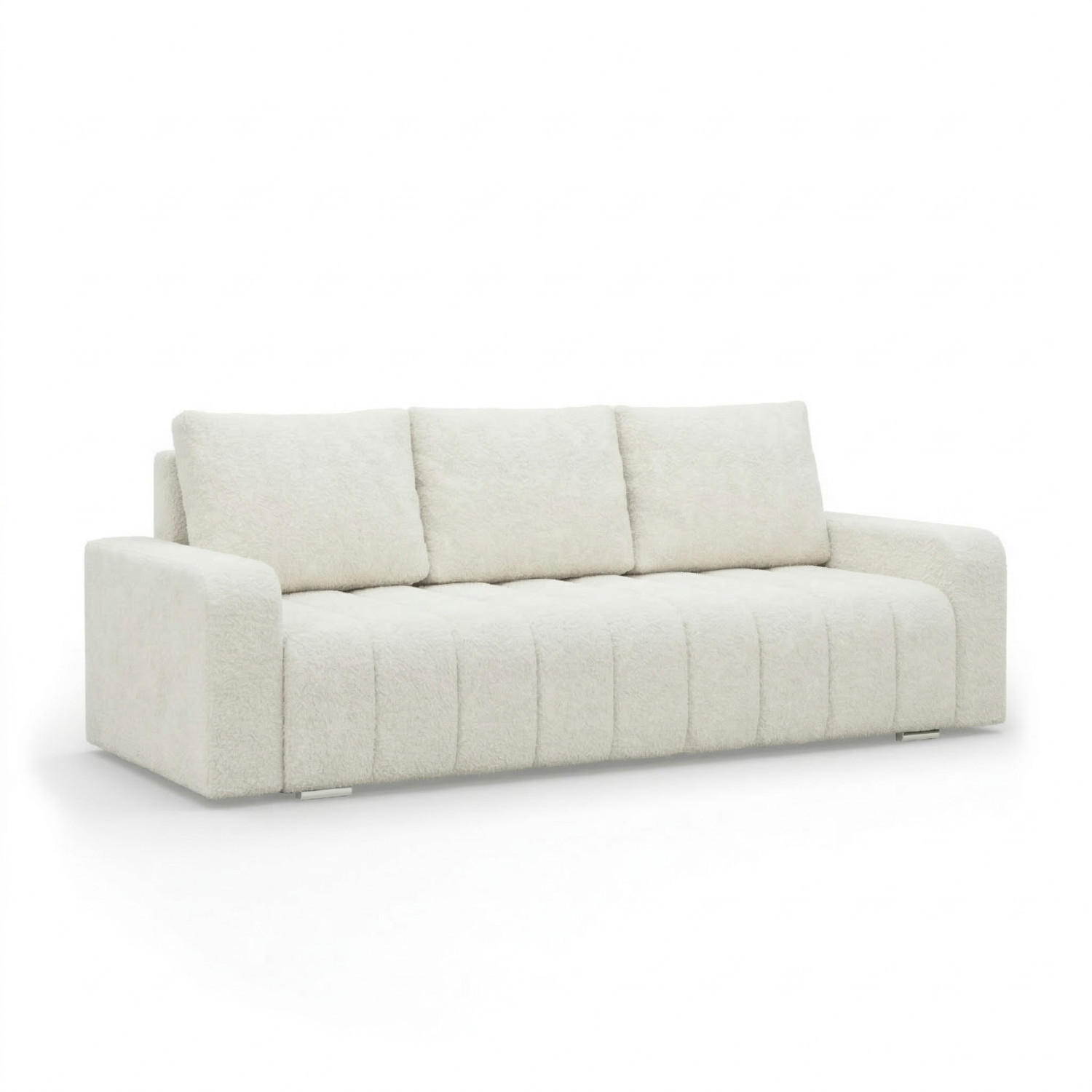 SOFA 3-SITZER MIT SCHLAFFUNKTION ABRIELLE Creme - Creme, Textil (97/87/227cm) - Mebligo