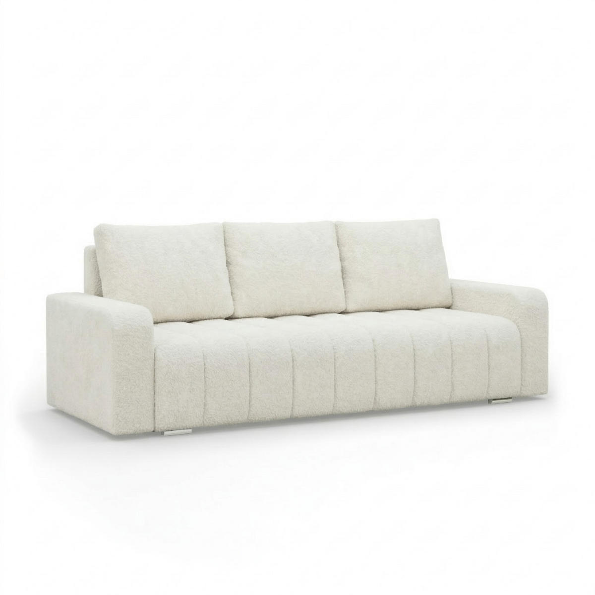 SOFA 3-SITZER MIT SCHLAFFUNKTION ABRIELLE Creme - Creme, Textil (97/87/227cm) - Mebligo