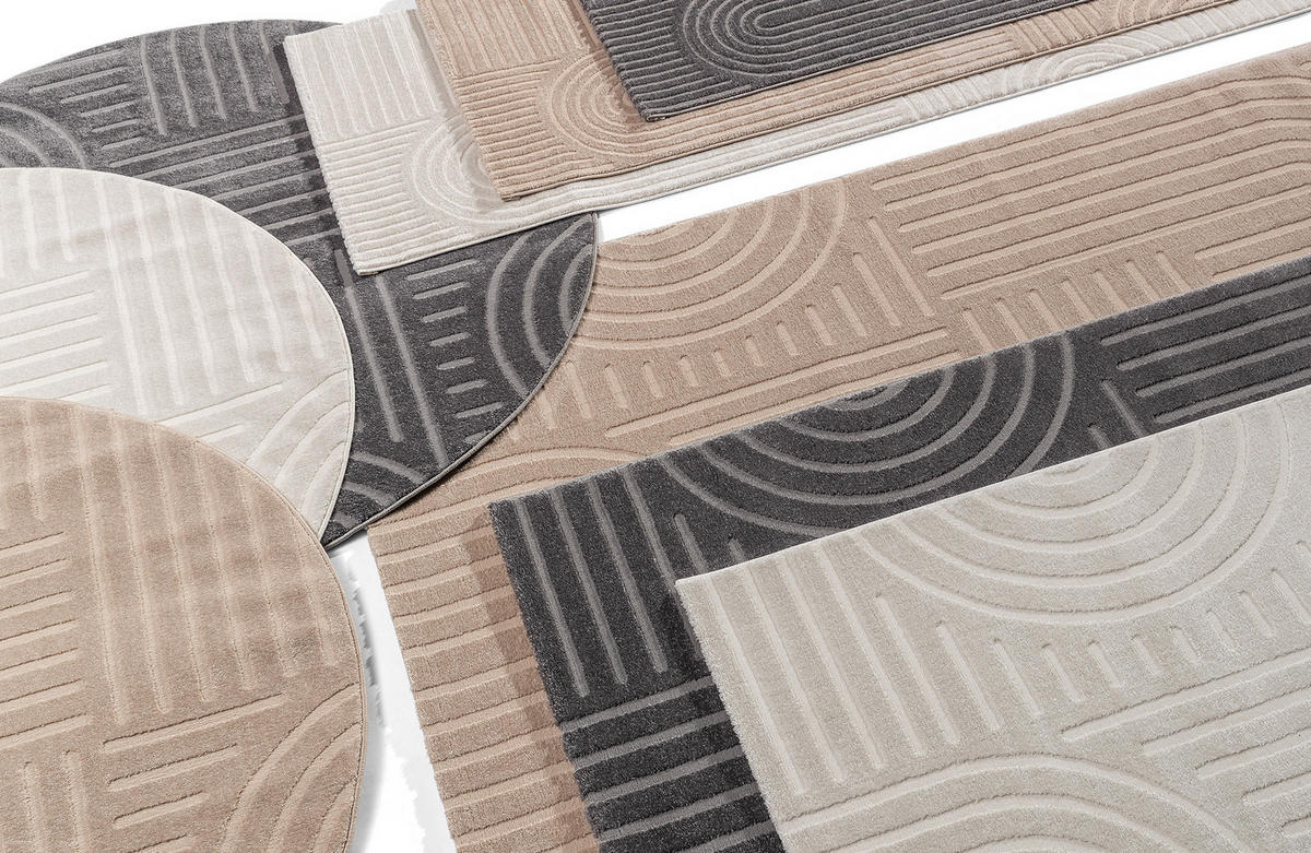 BOHO-TEPPICH Beige 120x160 cm - Beige, Textil (120/160cm) - Tesso Living