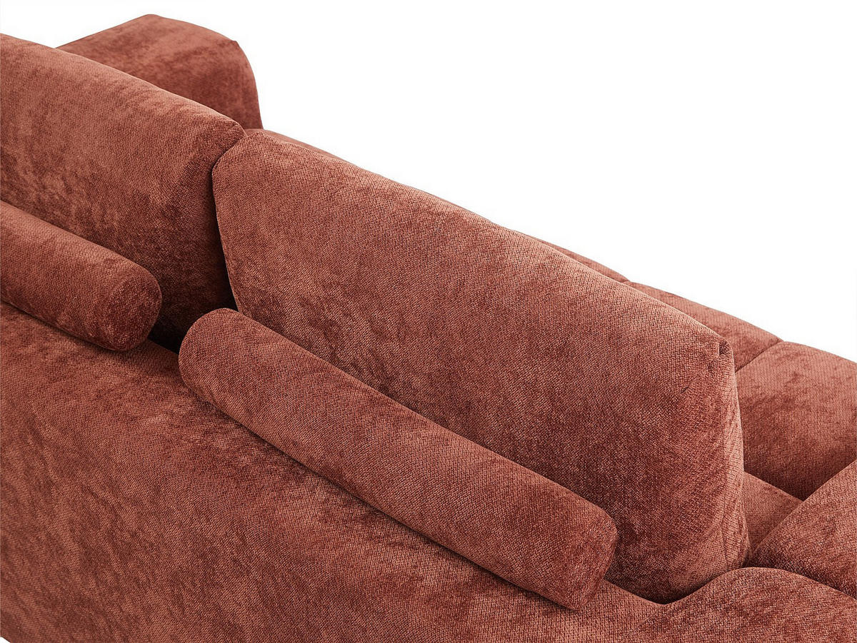 SOFA - 2 Personen - stoff - terracotta Benafo - Terracotta, Textil (190/84/104cm) - Vente-Unique