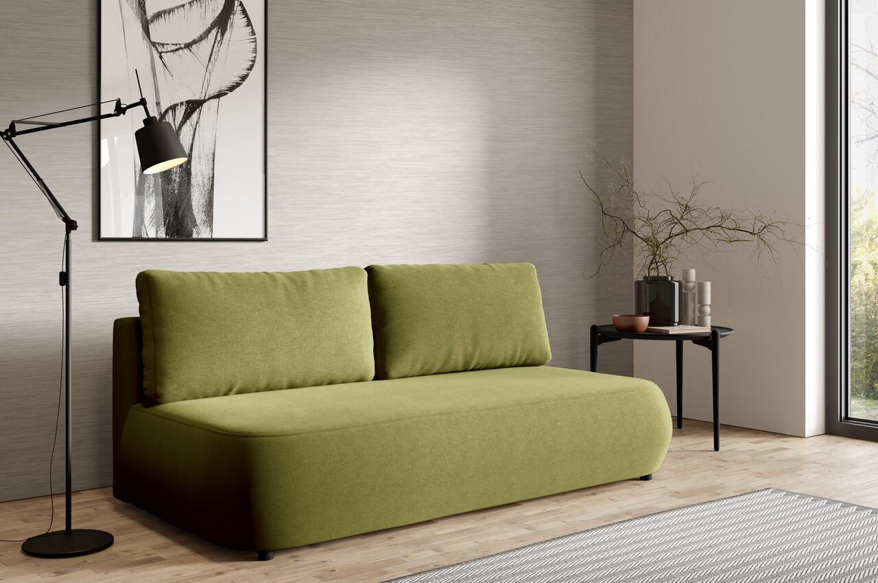 SCHLAFSOFA mit Bettkasten Grün - Schwarz/Grün, Holz/Holzwerkstoff (210/82/106cm) - Furnisell