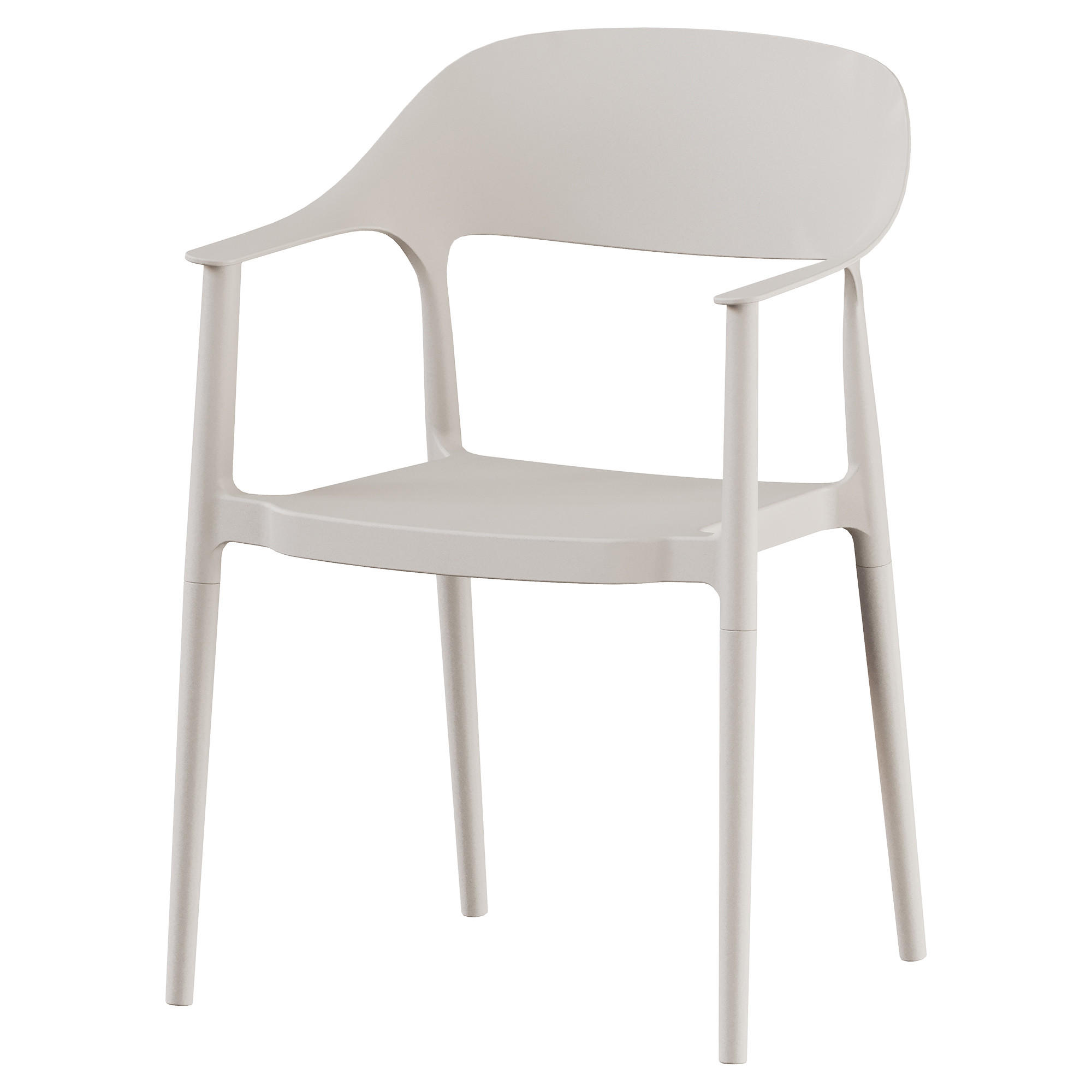 STUHL Brunel Beige 57.5 cm x 83 cm - Beige, Kunststoff (57/83/53cm) - Kenay Home