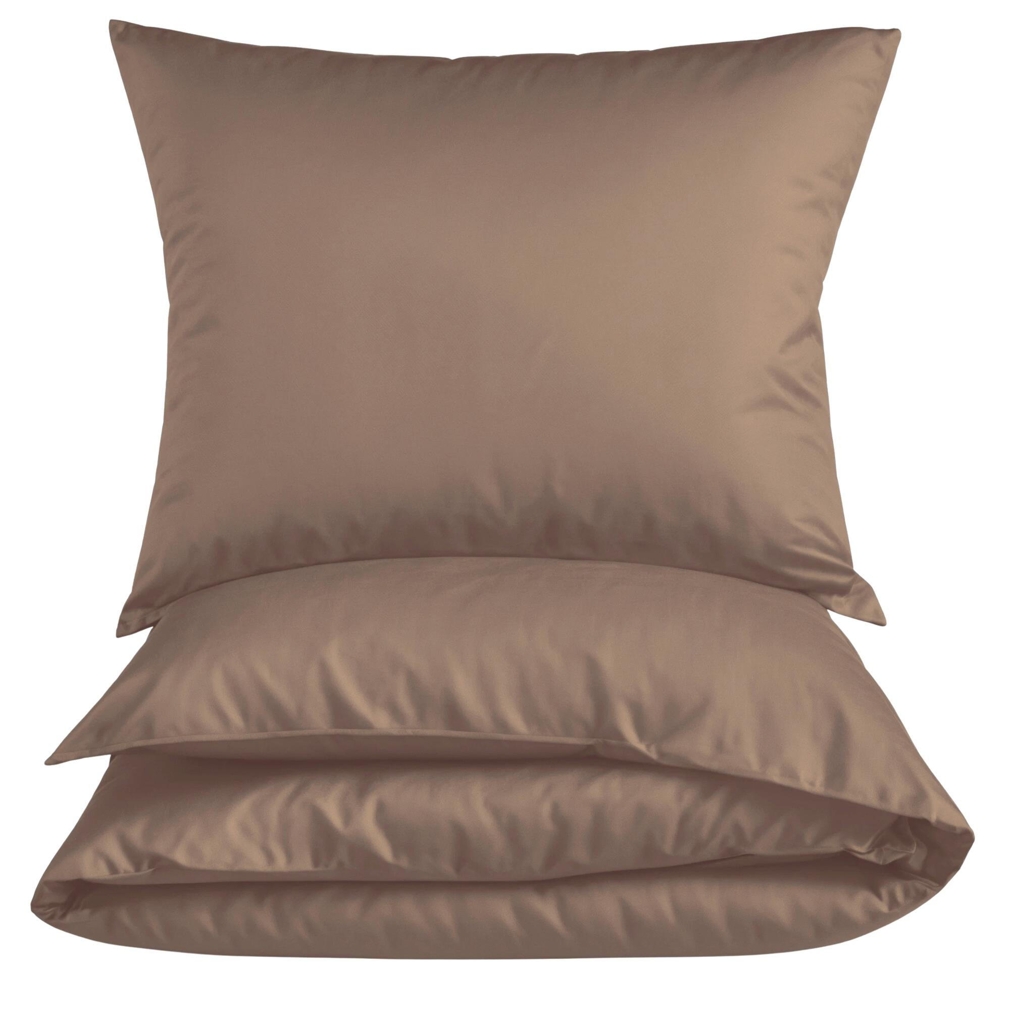 MIKROFASER-BETTWÄSCHE 200x200 cm Nougat - Braun, Textil (200/200cm) - Carpe Sonno