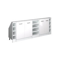 DACHSCHRÄGENSCHRANK-SET Rion Weiß Hochglanz/Weiß 5er Set - Weiß Hochglanz/Weiß, Holzwerkstoff (215/81.6/46cm) - Vicco