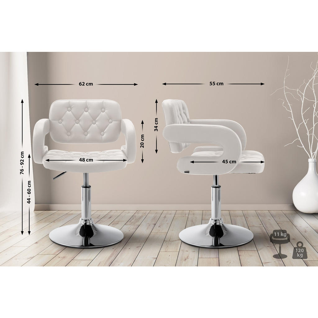 Thumbnail - CLP Sessel, Weiß, Textil, 62x76x55 cm, Esszimmer, Stühle, Esszimmerstühle, Vierfußstühle