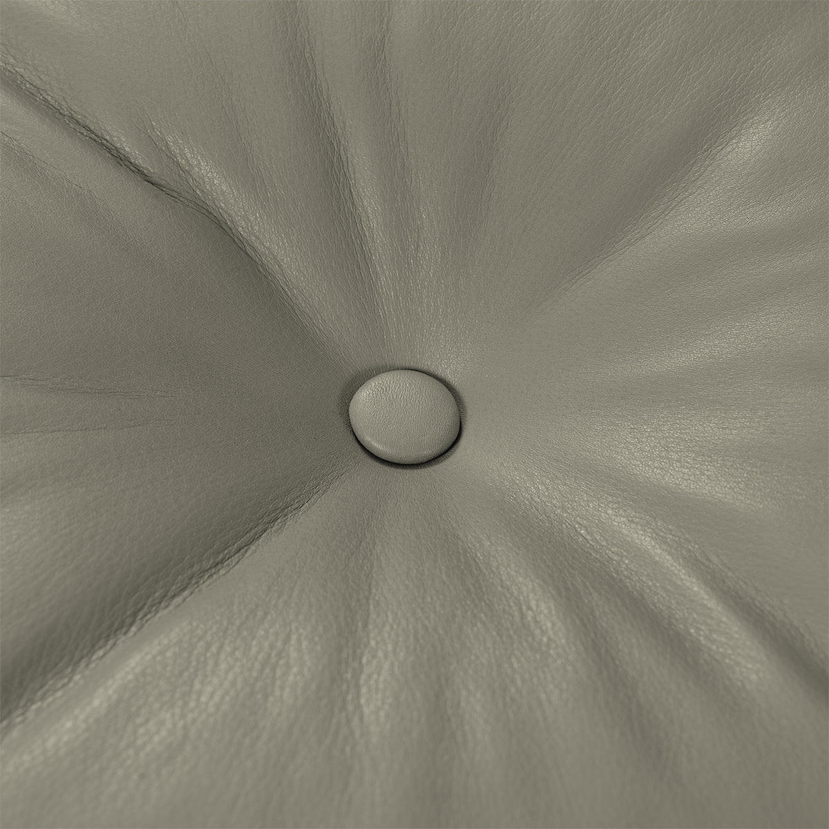 SITZHOCKER - Echtleder - Grau, Leder (43/45/43cm) - home24