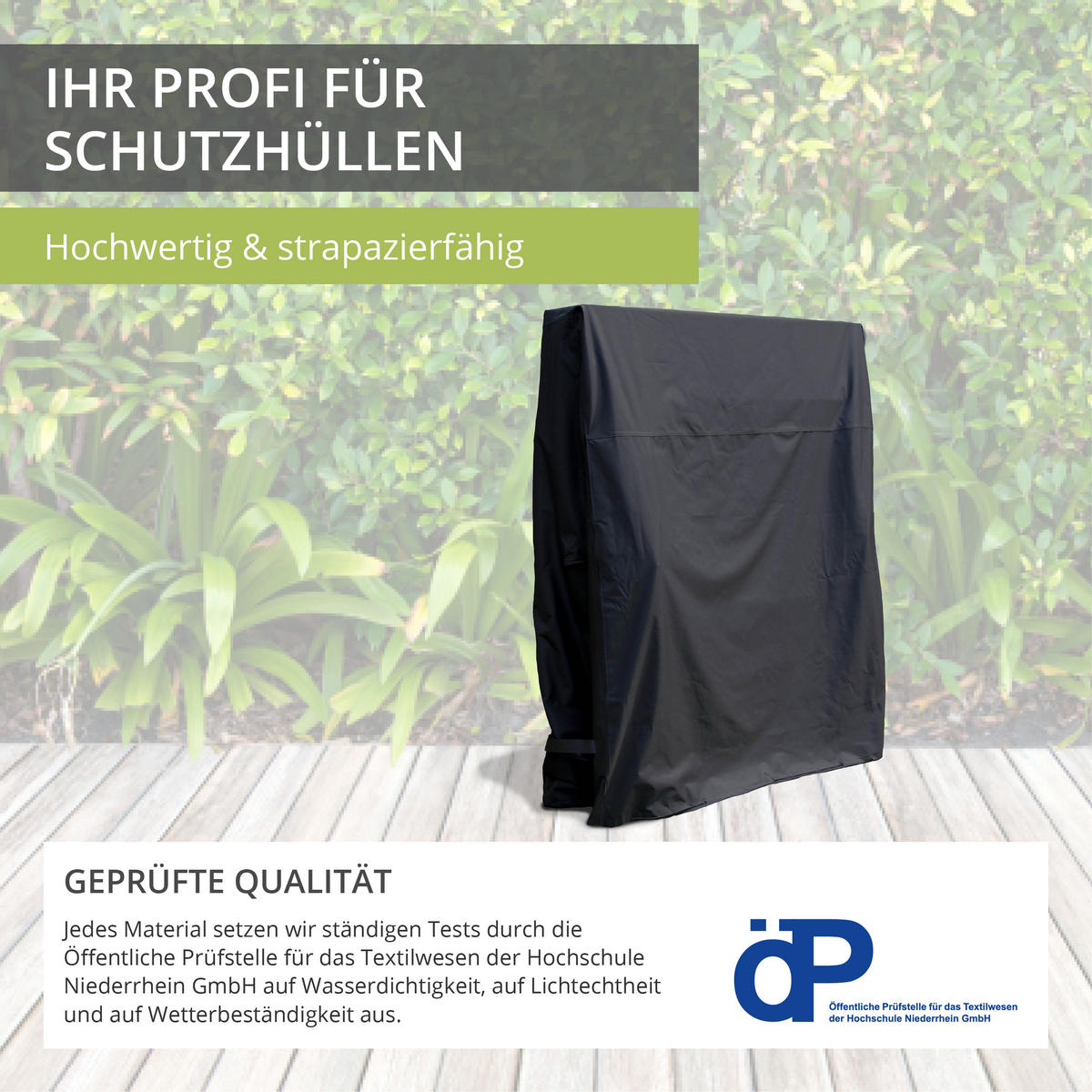 ABDECKUNG Tischtennisplatte SHP-20178 - Schwarz, Kunststoff (165/185/80cm) - mehr Garten