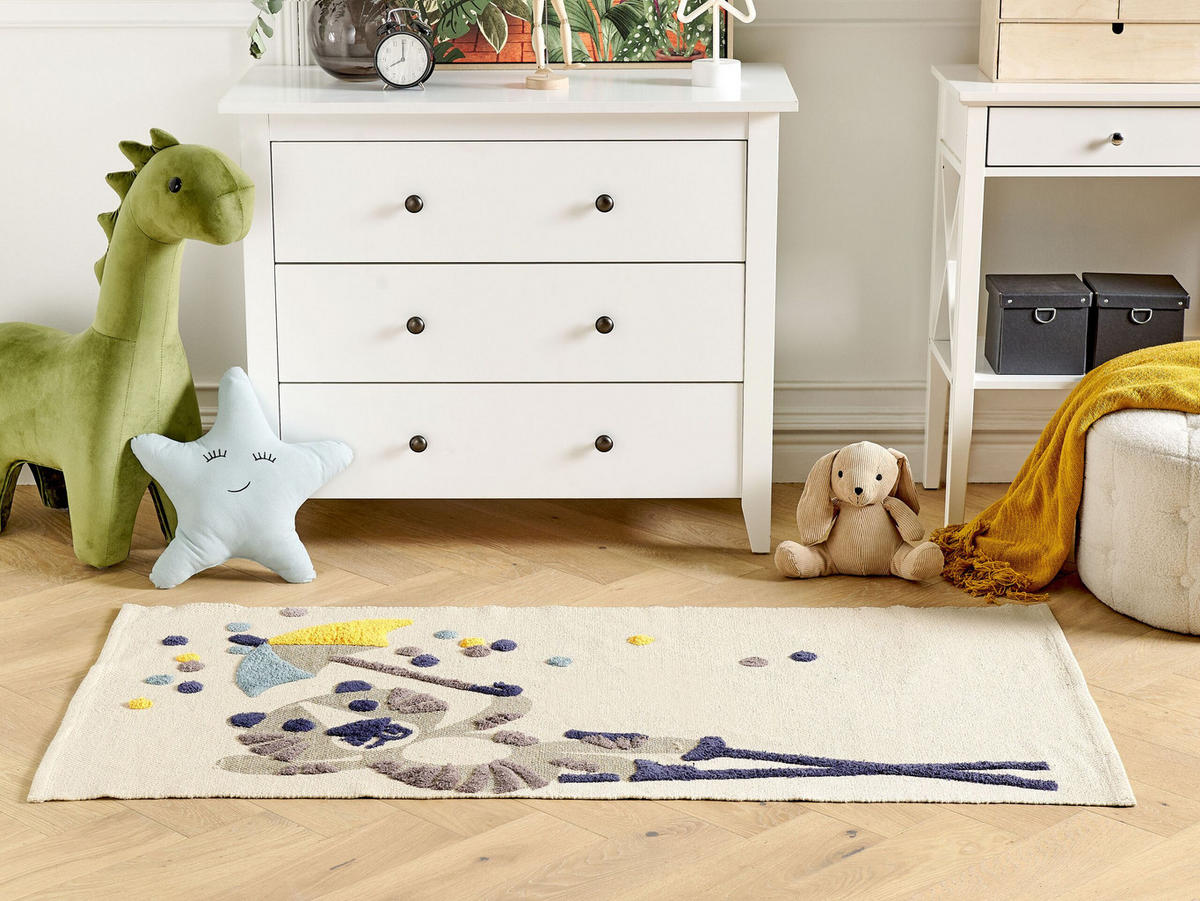 KINDERTEPPICH Singkil 150/80 cm - Beige, Textil (80/150cm) - Beliani