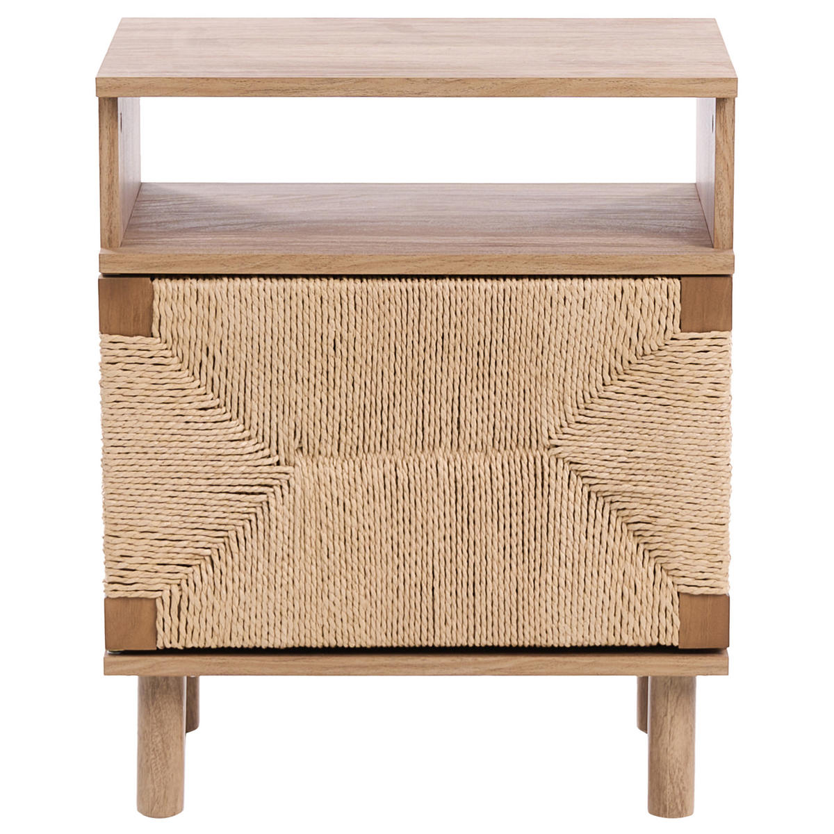 NACHTTISCH Hellbraun Bondi - Hellbraun, Holzwerkstoff (36/49/54cm) - Beliani