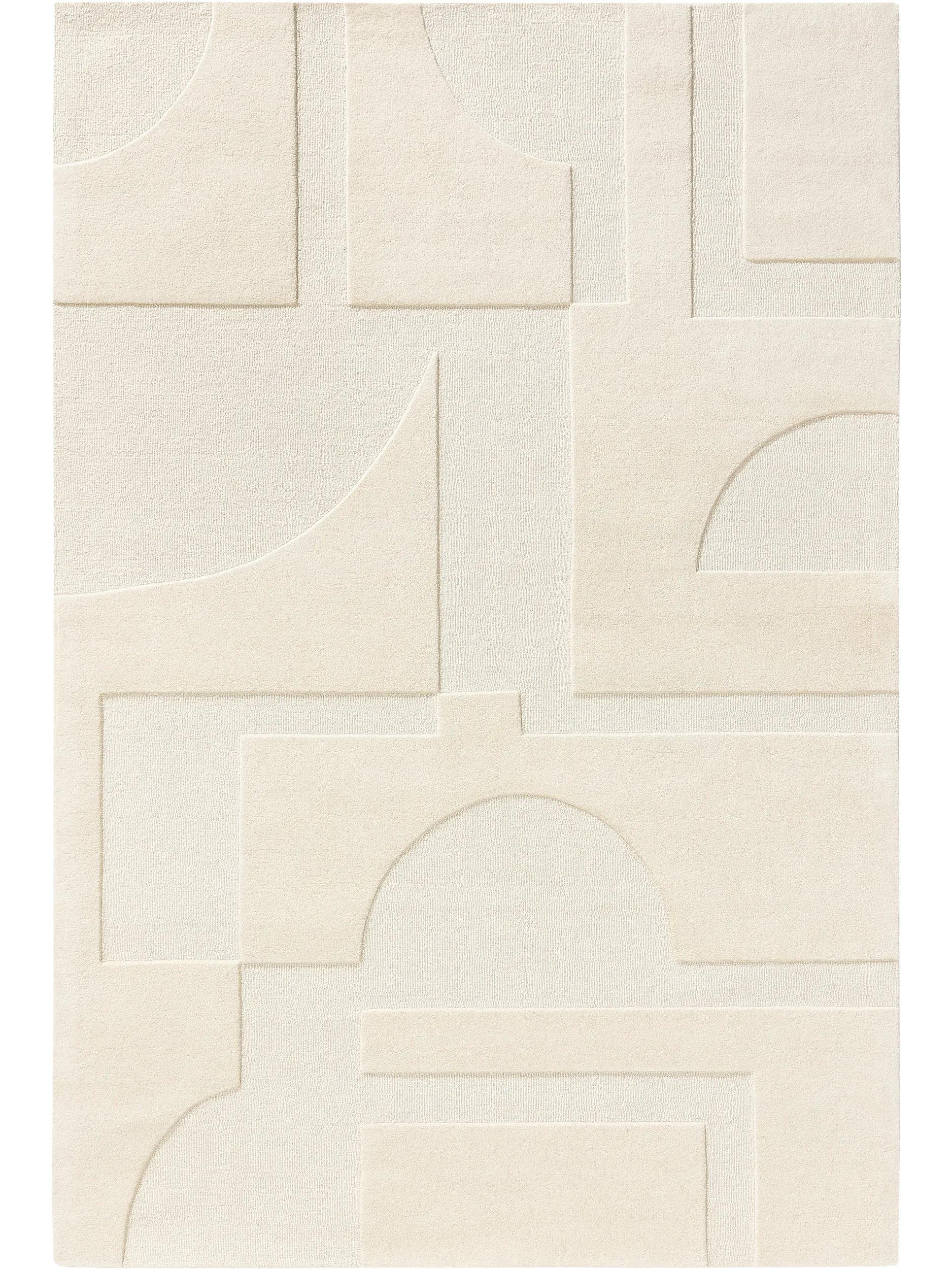 WOLLTEPPICH Logan Cream 250x350 cm - Creme, Textil (250/350cm) - benuta Pure