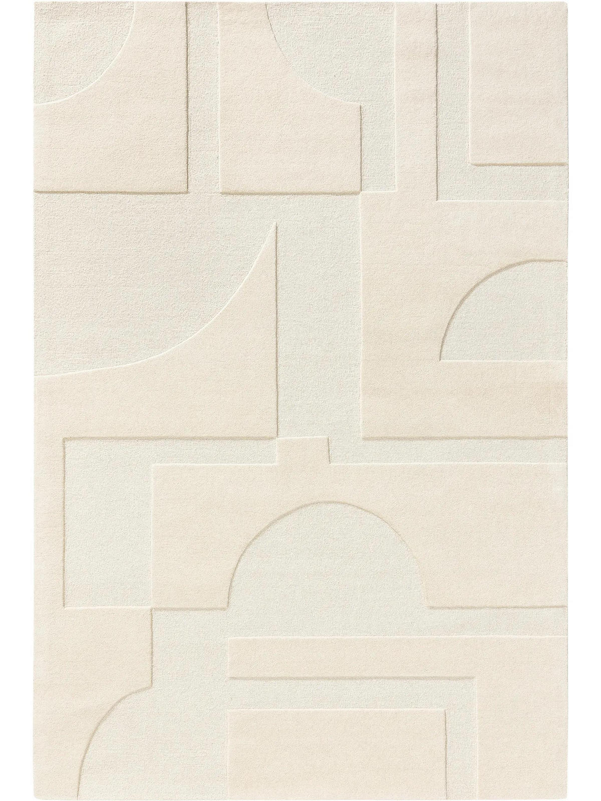 WOLLTEPPICH Logan Cream 200x300 cm - Creme, Textil (200/300cm) - benuta Pure