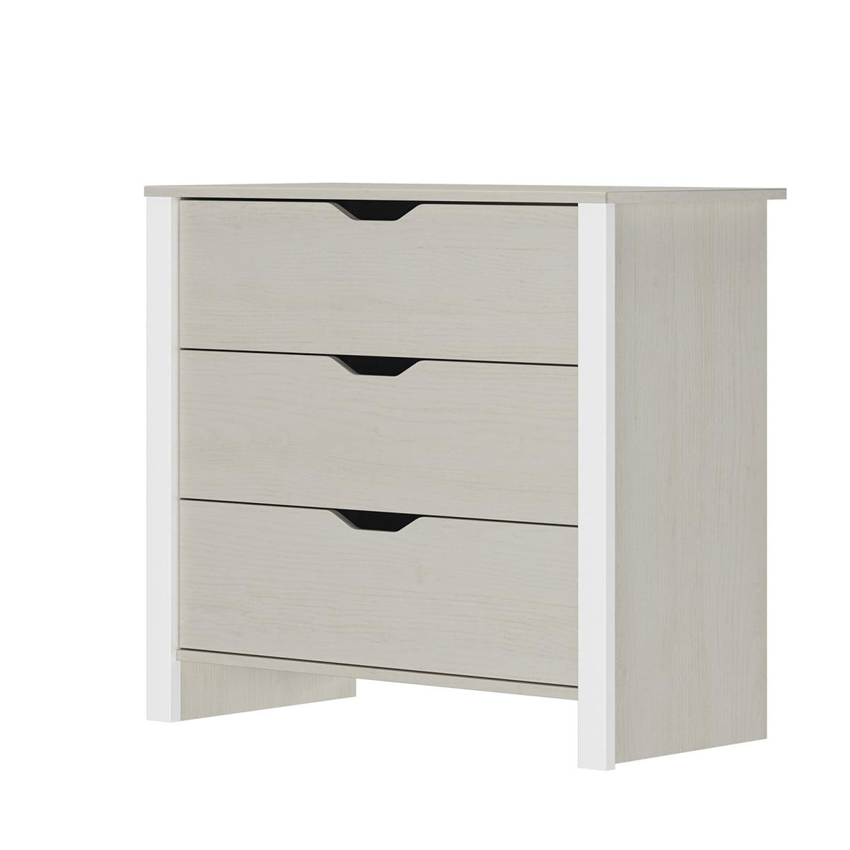 KOMMODE 3 Schubladen Nairobi - L88 x H80 x P43 cm - Grau, Holzwerkstoff (43/80/88cm) - Calicosy