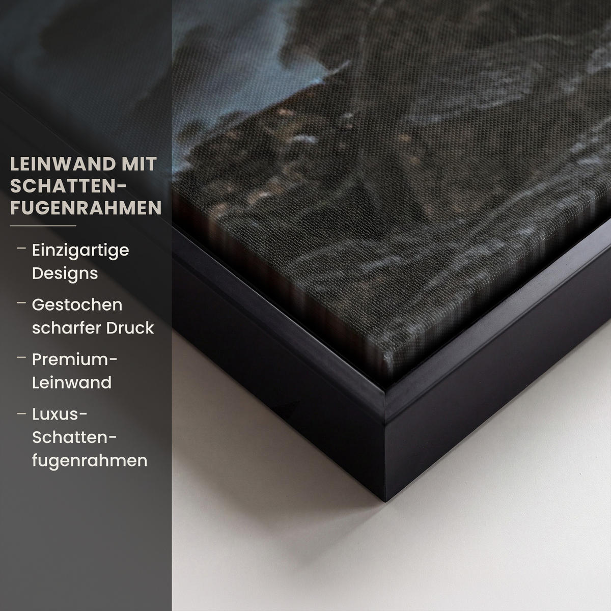 LEINWAND Bilder mit Rahmen - New York - Skyline - Stadt - Blau - 80x120 - Blaugrau, Textil (80/120cm) - MuchoWow