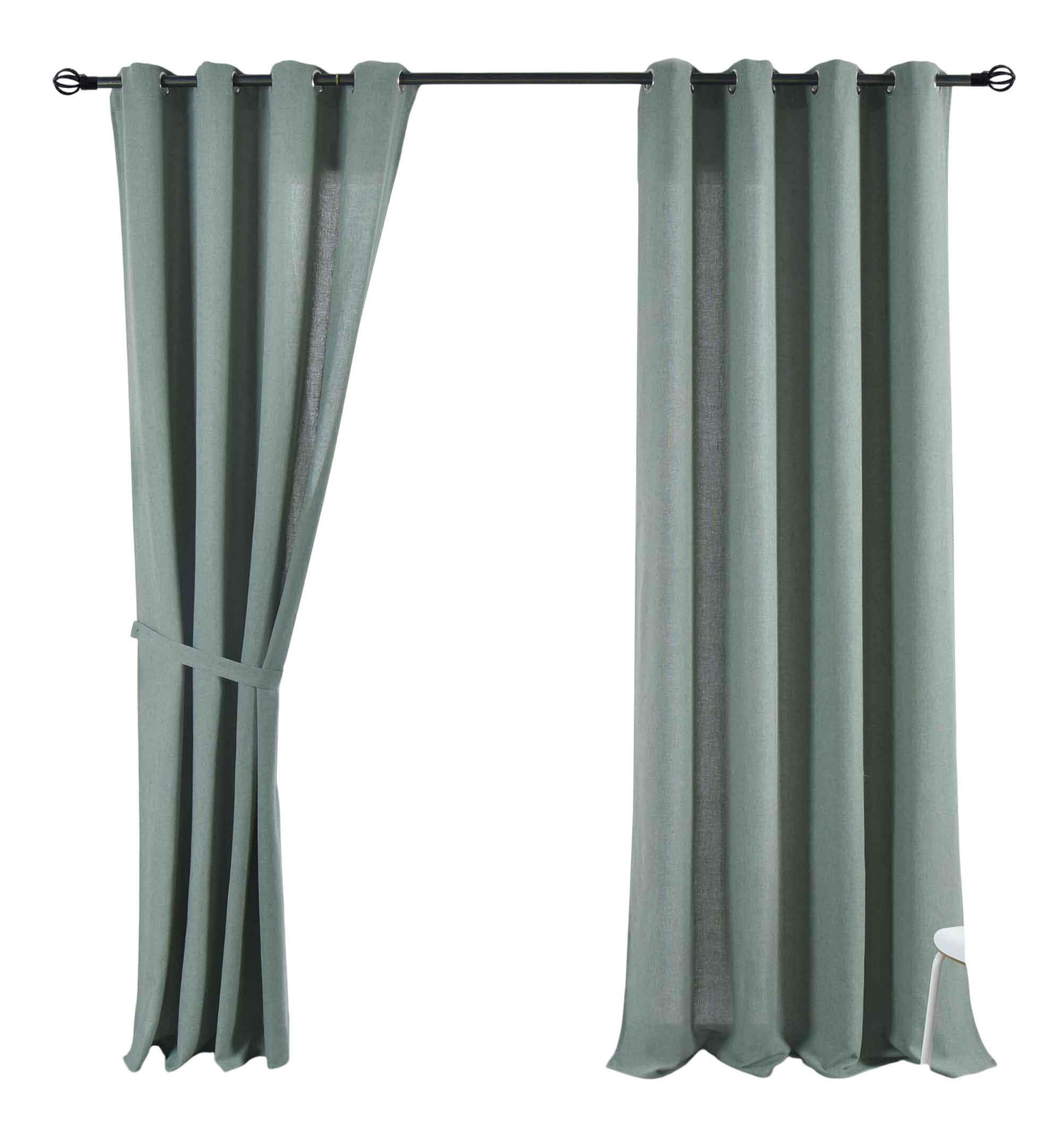 VORHANG 2ER SET »Essen« HxB 245x145 cm Grün - Grün, Textil (145/245cm) - Gardinenbox