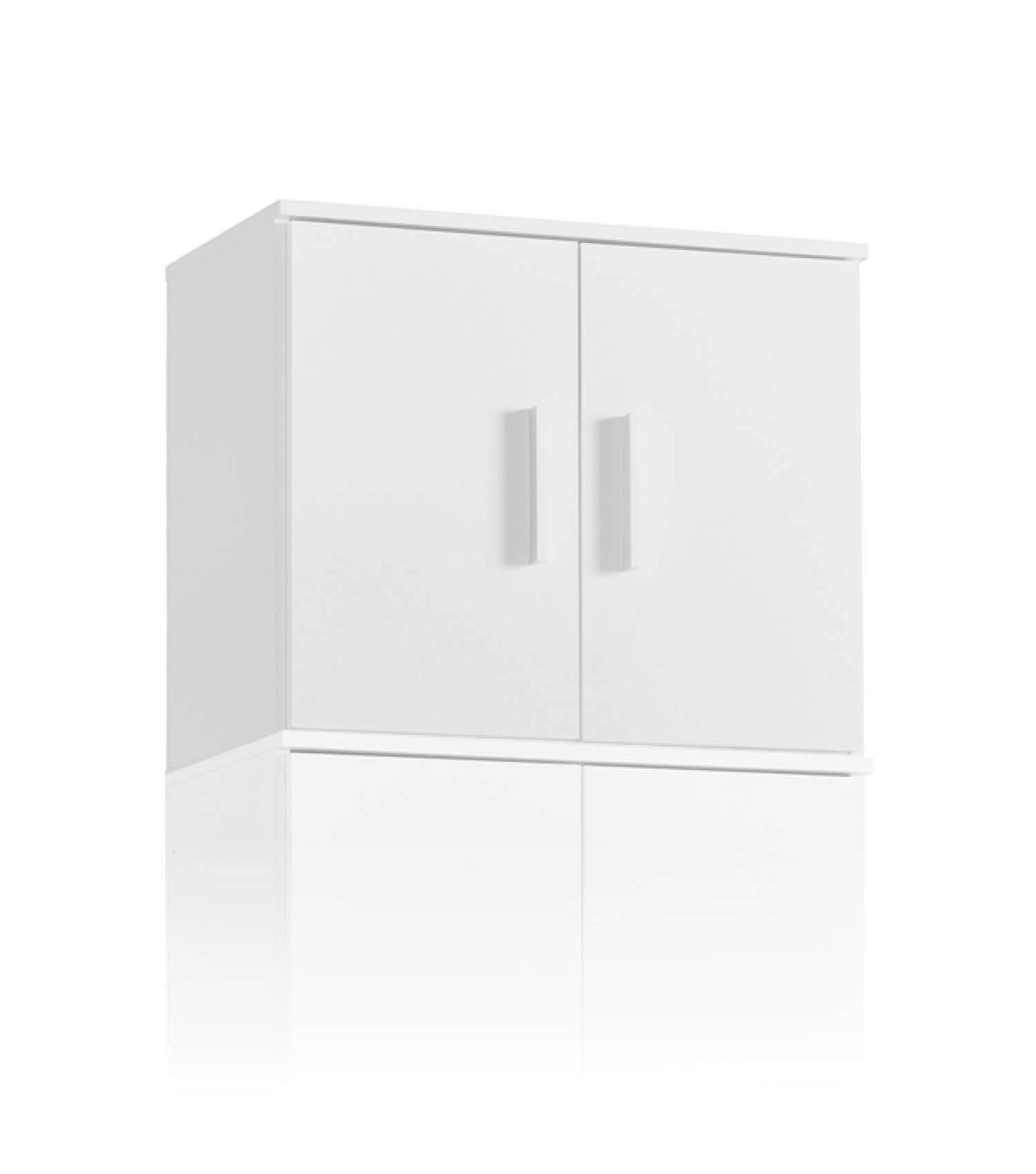 MEHRZWECKSCHRANK AUFSATZT Der Turm - Weiß, Holzwerkstoff (60/50/34.5cm) - Mokebo