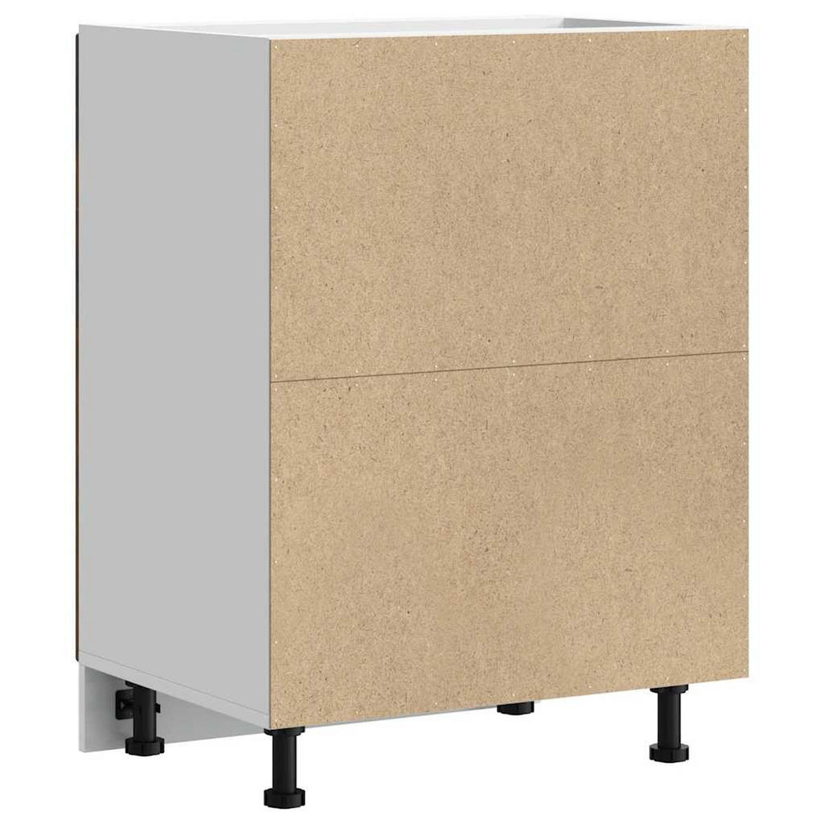 KÜCHENUNTERSCHRANK Theo Räuchereiche 60x46x81,5 cm - Eiche San Remo, Holz (60/81.5/46cm) - DELUKE