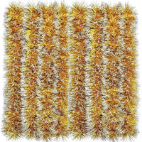 LAMETTA-GIRLANDE Gold mit Frostspitze 10 m - Multicolor, Metall (1000cm)
