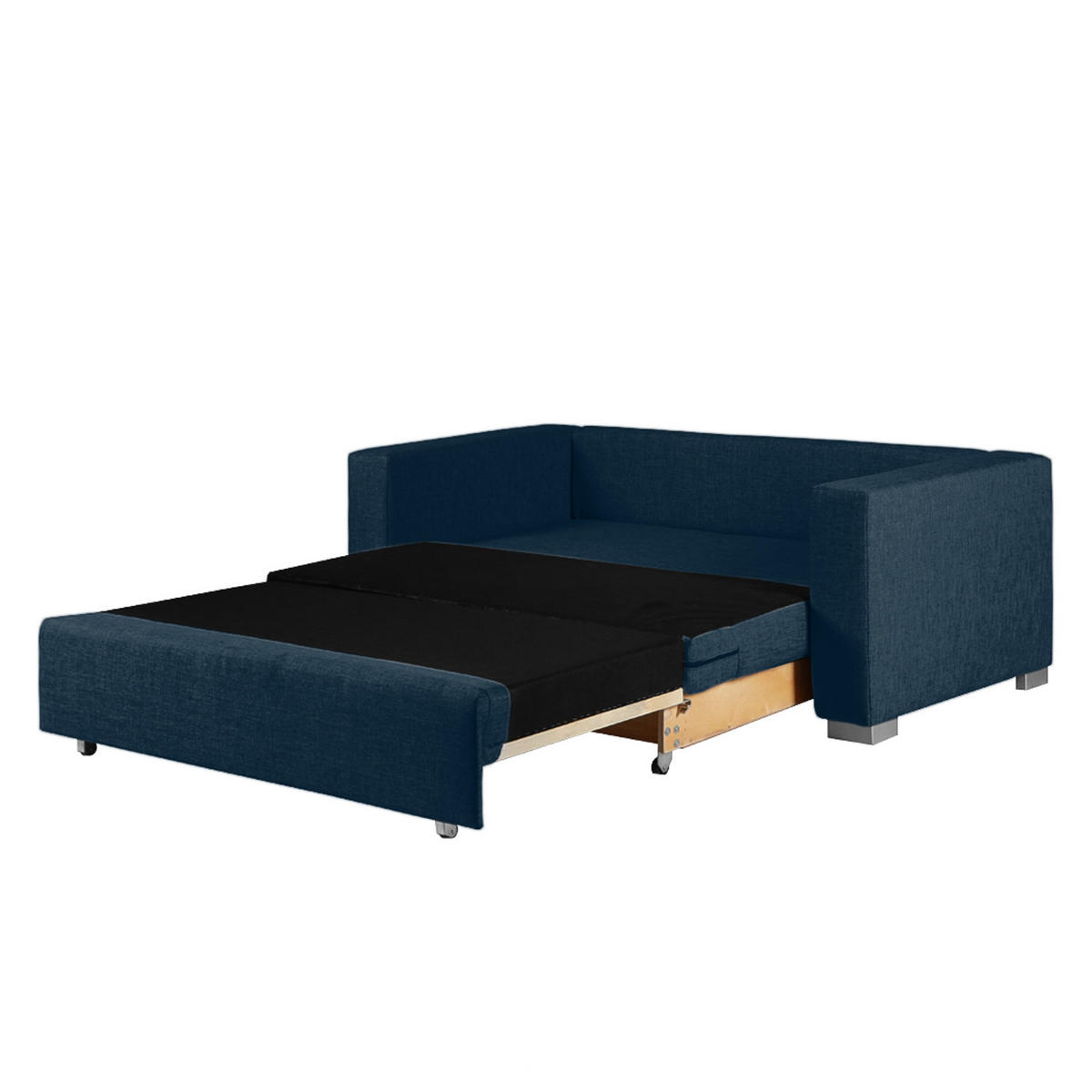 SCHLAFSOFA - Blau/Silberfarben, Textil (173/90/90cm) - home24