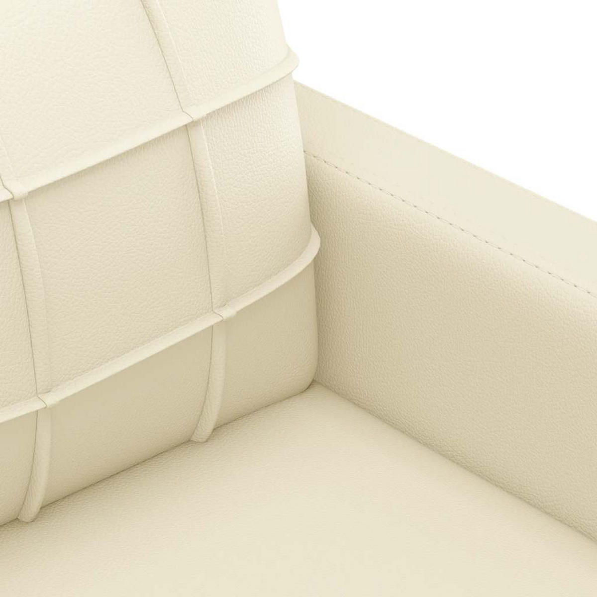 3-SITZER-SOFA Donaueschingen - Creme, Leder (198/80/77cm) - Nettlife