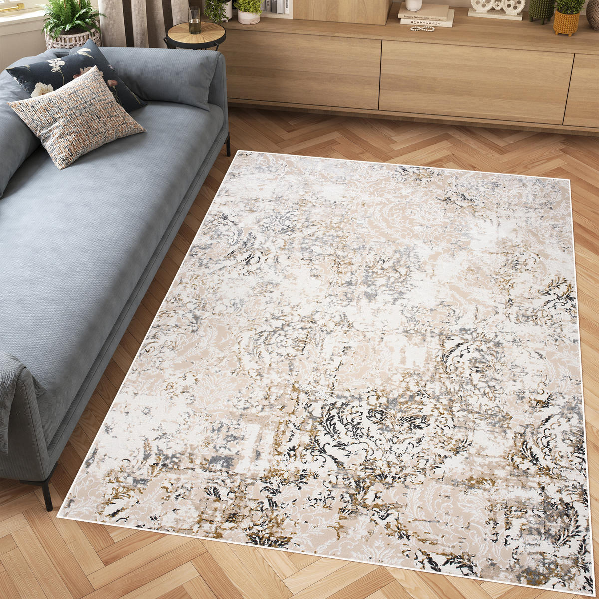 TEPPICH HERA Creme Beige 80/150 cm - Beige/Creme, Textil (80/150cm) - Tapiso
