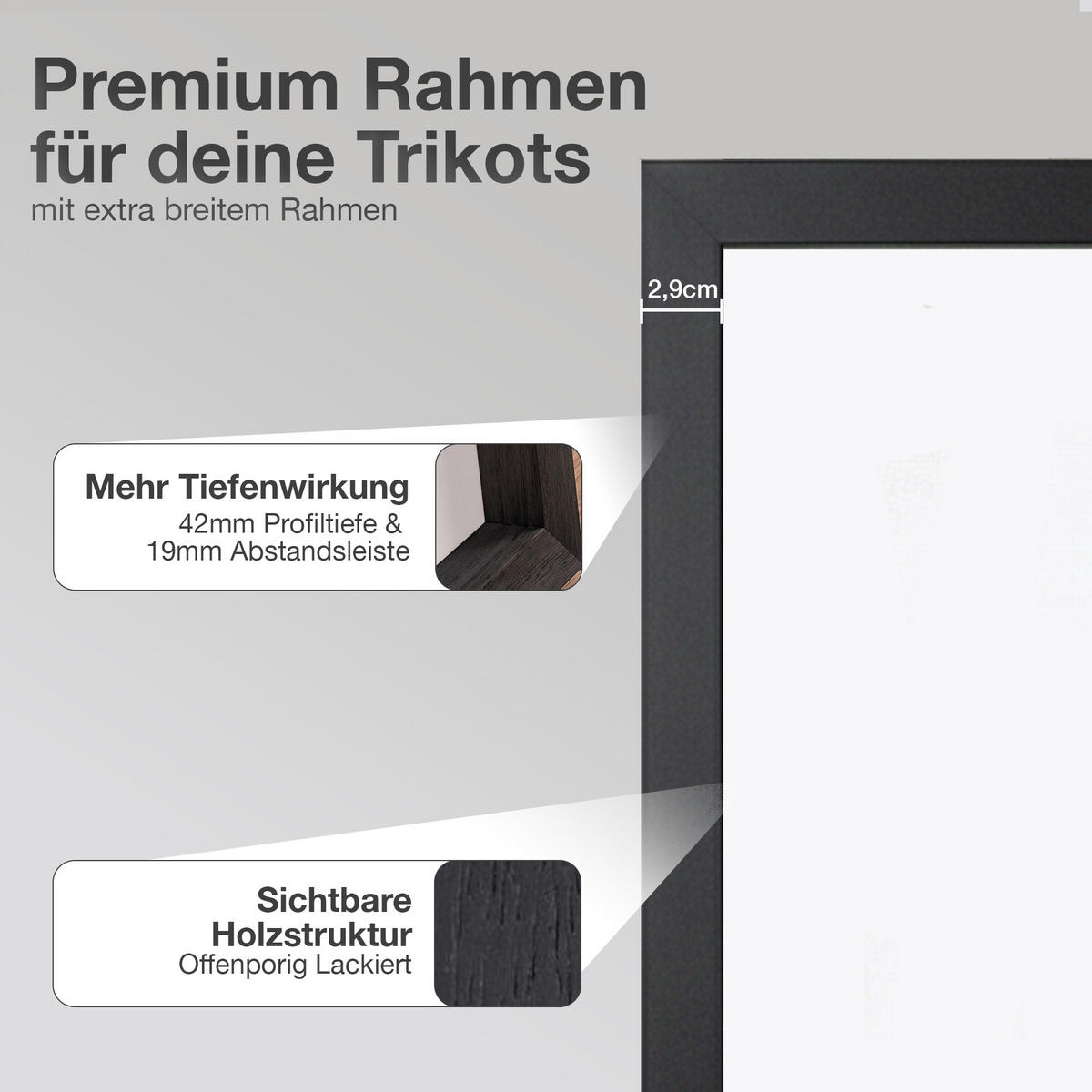 70/100 Premium JERSEY OKVIR - črna, les (70/100cm) - K-Möbel