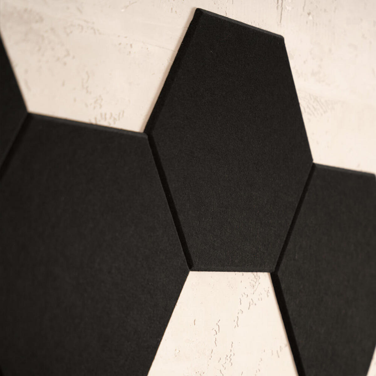 AKUSTIKPLATTEN HEXAGON SILENT - Schwarz, 5 - Schwarz, Kunststoff (35/30.3/1cm) - Home Deluxe