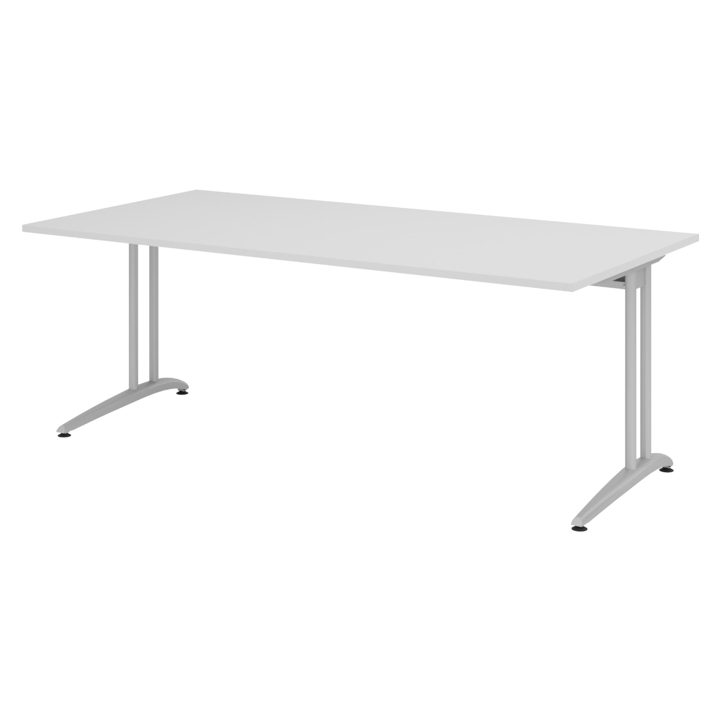 SCHREIBTISCH Serie-B 100/200/72 cm in Grau - Grau, Holzwerkstoff (100/200/72cm) - bümö