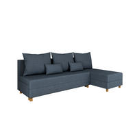 ECKSOFA Lellice L-Form- links oder rechts montierbar, blau - Blau, Holz (214/122cm) - Panda Möbel