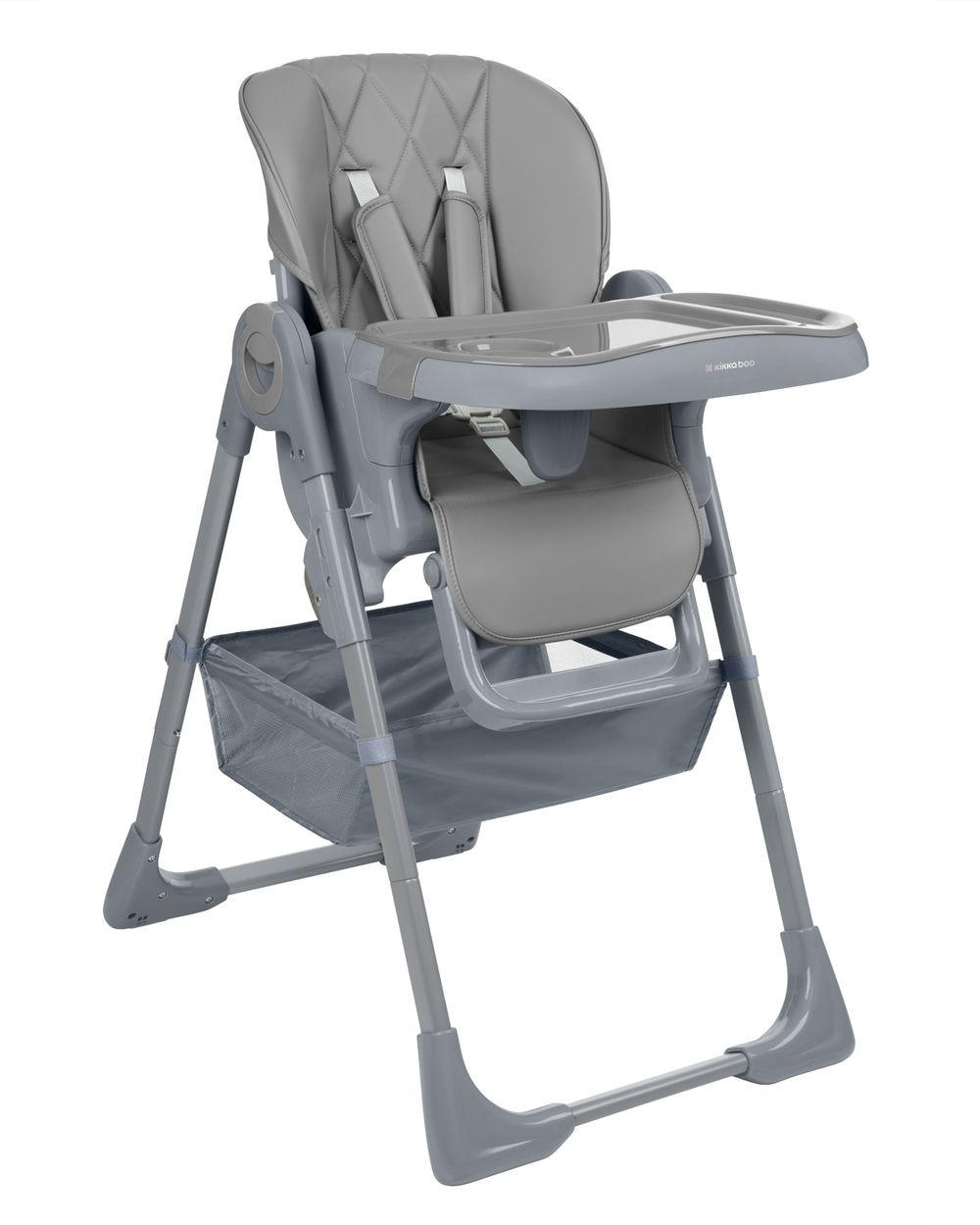 HOCHSTUHL COMFY hellgrau höhenverstellbar, Gurt, Doppeltablett - Grau, Kunststoff (53/104/76cm) - Kikka boo