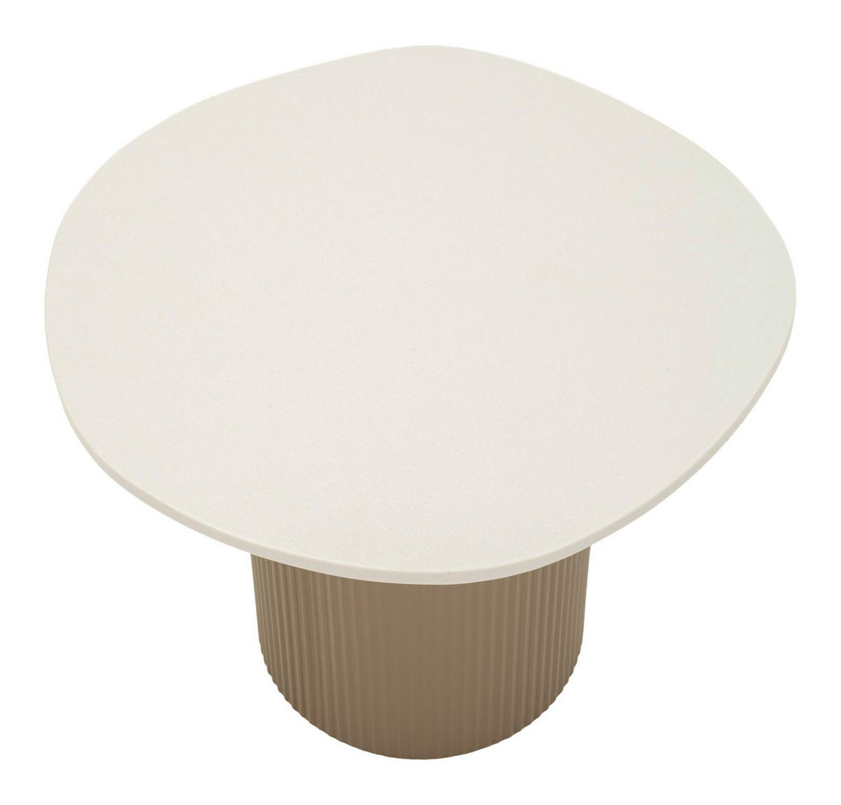 BEISTELLTISCH Frankfurt, grau und weiß, Metall, MDF und Kunstmarmor, 46 x 48 x 39 cm - Weiß/Grau, Holzwerkstoff/Stein (48/46/39cm) - Mauro Ferretti