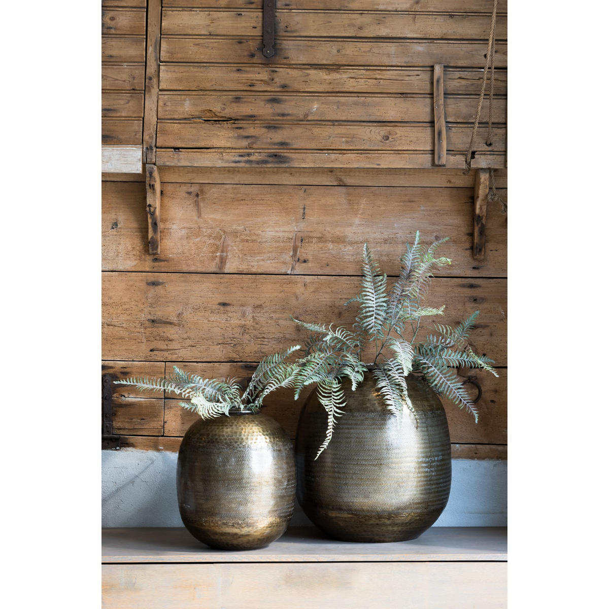 VASE Lezay Bronze 48/48/52 cm - Bronzefarben, Metall (52cm) - Light & Living