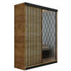 SCHIEBETÜRENSCHRANK MALANI - Eiche Craft Gold 138x205x59 cm - Honigeiche, Holzwerkstoff (138/205/59cm) - Kier Furniture