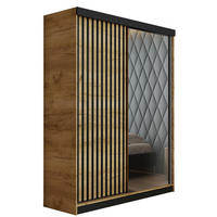 SCHIEBETÜRENSCHRANK MALANI - Eiche Craft Gold 138x205x59 cm - Honigeiche, Holzwerkstoff (138/205/59cm) - Kier Furniture