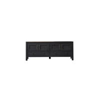 TV-SCHRANK Thaki Black Schwarz aus Pinie - Schwarz, Holz (140/55/40cm) - Tikamoon