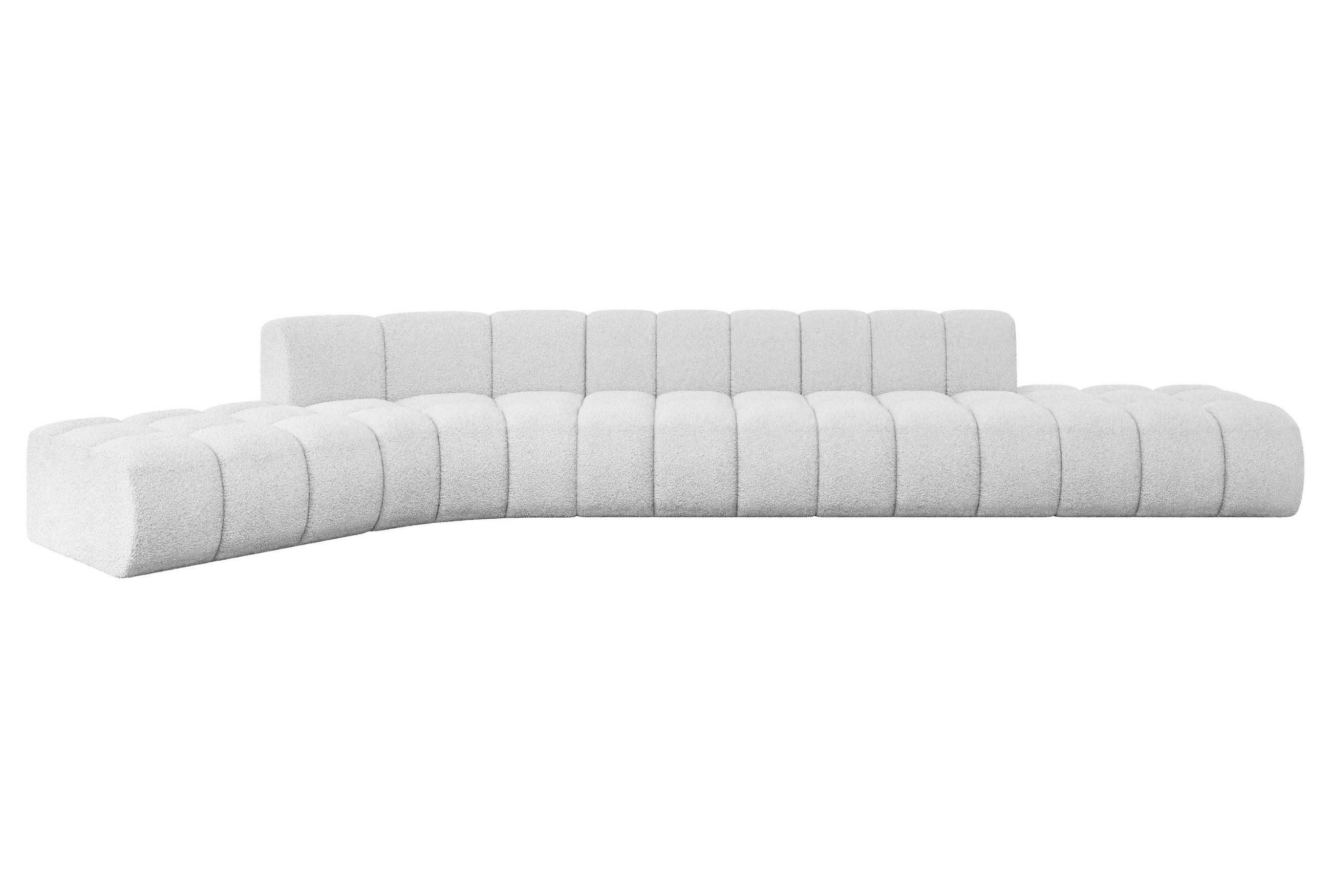 ECKSOFA modulares Sofa Solven-L2 - 471x174x70 cm Weiß - Weiß, Holzwerkstoff/Textil (471/174cm) - ALTDECOR