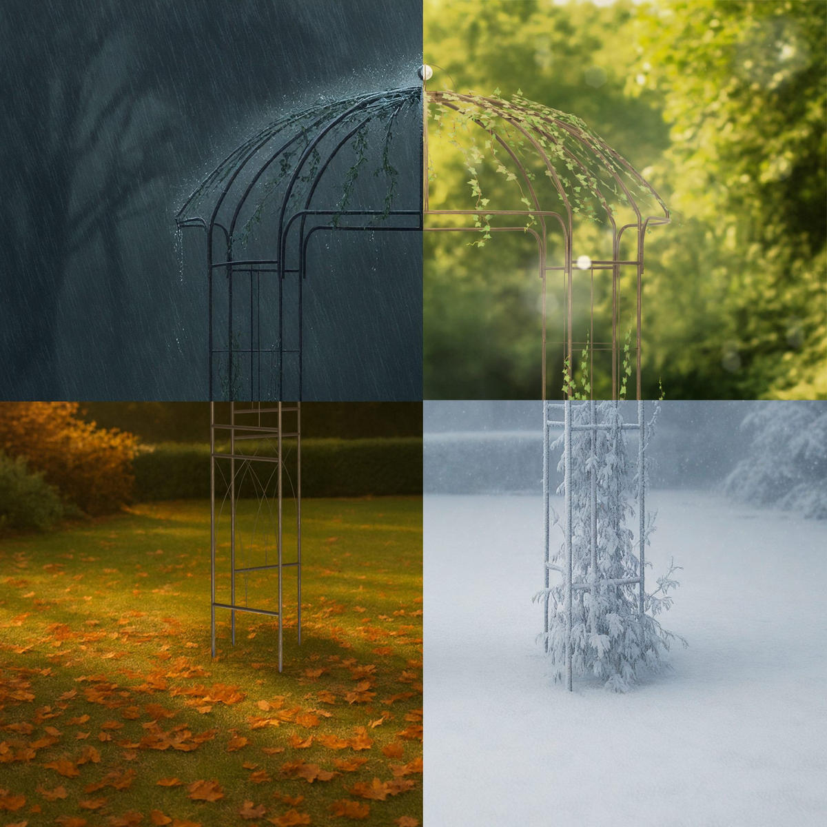 PAVILLON 200/200/270 cm Metall Bronze - Bronzefarben, Metall (200/270/200cm) - CLP